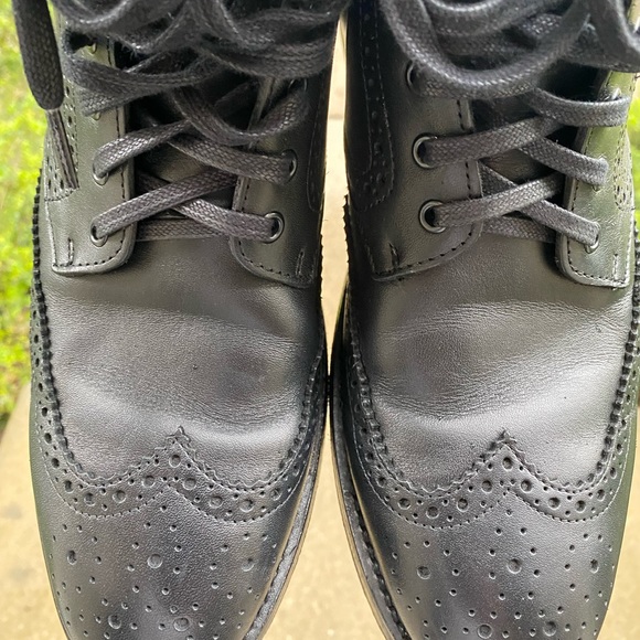 Gently used Thursday black wingtip boots size 10 main image 10